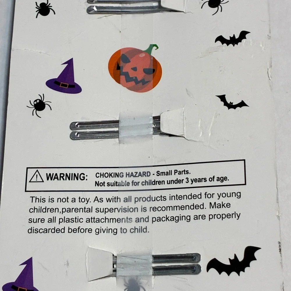 Danbar Global Halloween Glitter Hair Clips Set Witch Bat Pumpkin Ghost Moon Kids